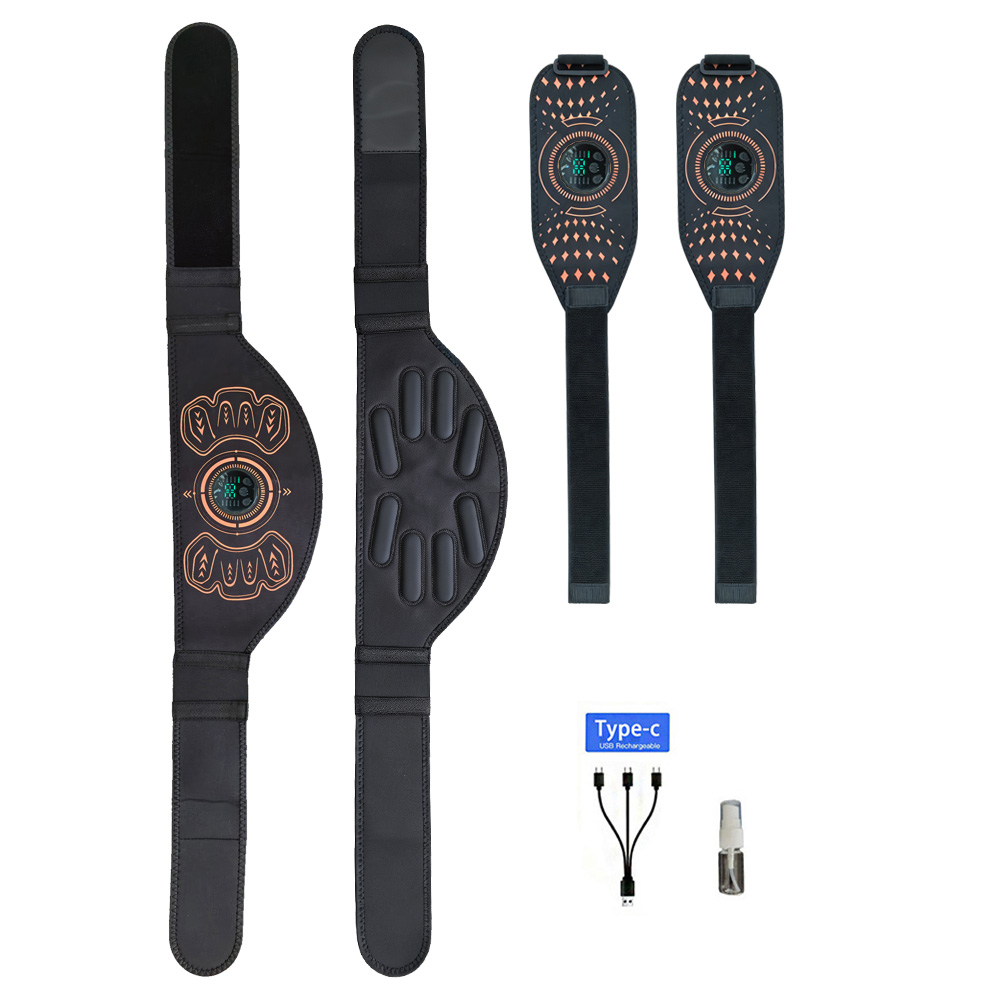 Home Gym Online - เข็มขัดฟิตเนสอัจฉริยะ เครื่องกระชับกล้ามเนื้อหน้าท้อง ชาร์จผ่าน USB อุปกรณ์นวดเอวสำหรับออกกำลังกายที่บ้าน อุปกรณ์ฟิตเนสสำหรับผู้ชายและผู้หญิง