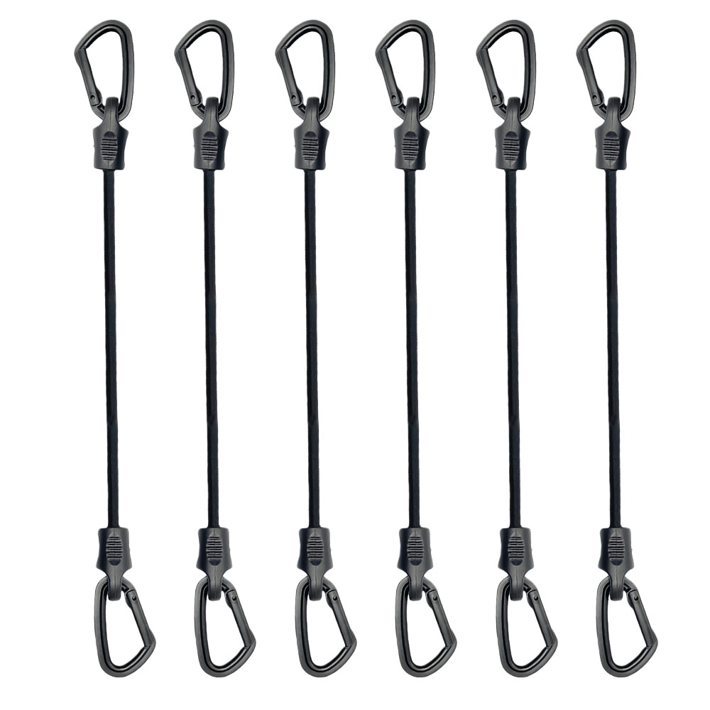 Resistance Band Heavy - เชือกยางยืดแบบหนา 2/4/6 ชิ้น พร้อมห่วงคาราไบเนอร์ สำหรับเรือคายัค ปั่นจักรยาน