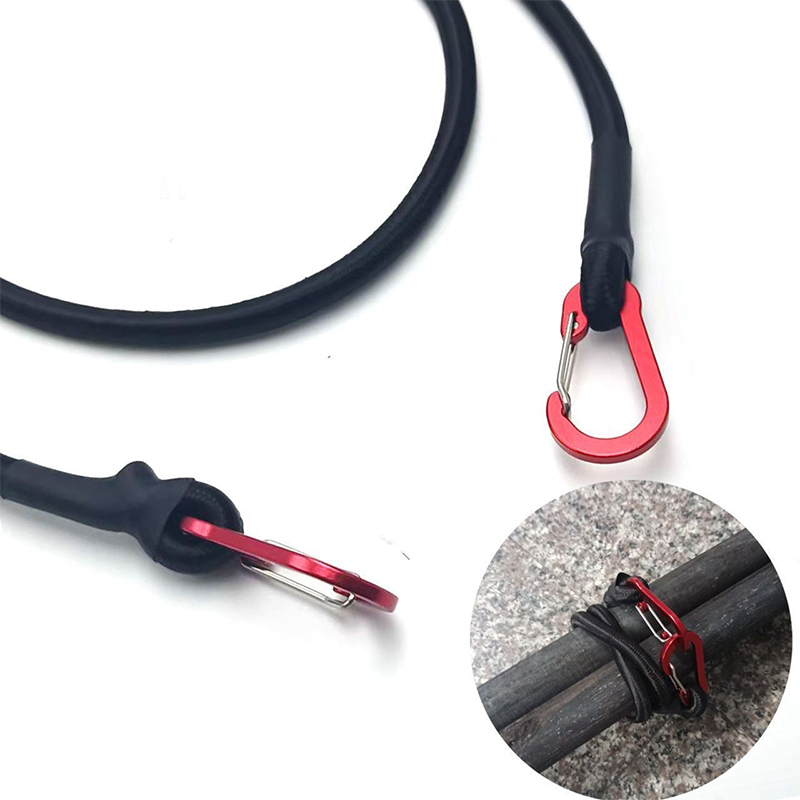 Resistance Band Heavy - สายรัดยางยืดแบบหนาพิเศษพร้อมตะขอเกี่ยวคาราไบเนอร์ สำหรับเรือคายัค จักรยาน กระเป๋าเดินทาง เชือกสำหรับแพ็คสัมภาระ อุปกรณ์ตั้งแคมป์