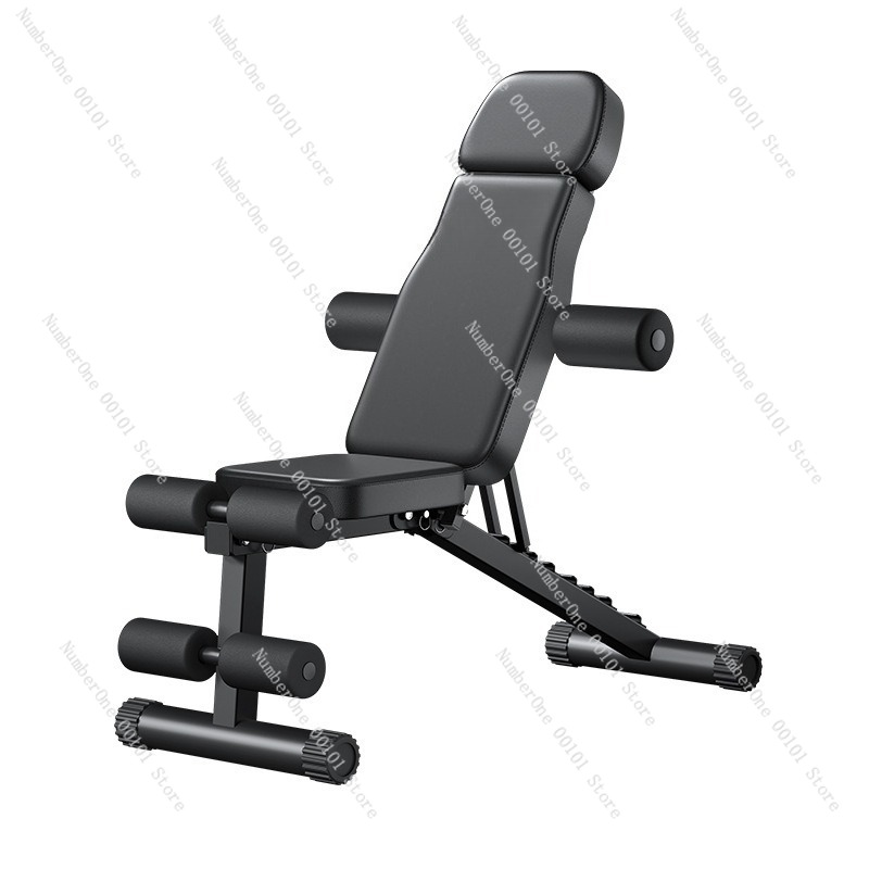 Home Gym Foldable - เก้าอี้ฟิตเนสดัมเบล, ม้านั่งออกกำลังกายแบบพับได้อเนกประสงค์, เครื่องฝึกหน้าท้องและเก้าอี้วิดพื้น, อุปกรณ์ออกกำลังกายที่บ้าน