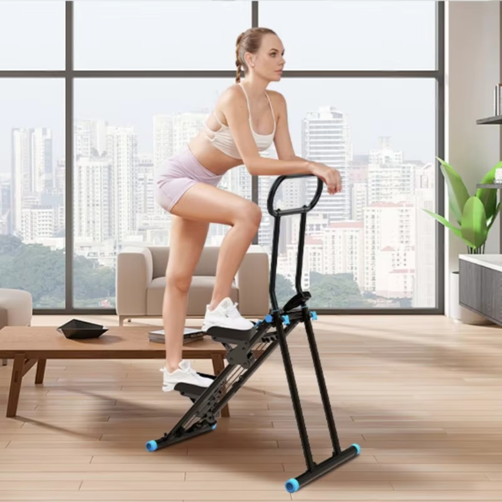 Home Gym Mini - เครื่องออกกำลังกายแบบพับได้แนวตั้งขนาดเล็ก น้ำหนักเบา ปรับระดับได้ ใช้ในบ้าน สำหรับฝึกคาร์ดิโอในร่ม พกพาสะดวก