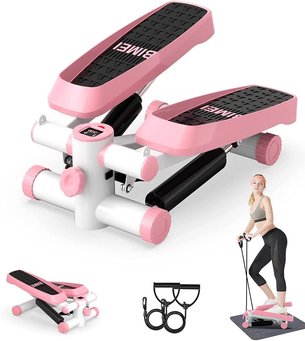 Home Gym Mini - เครื่องออกกำลังกายแบบพกพา มินิสเต็ปเปอร์ พร้อมจอ LCD และโปรแกรมออกกำลังกายด้วยสายรัดต้านทาน