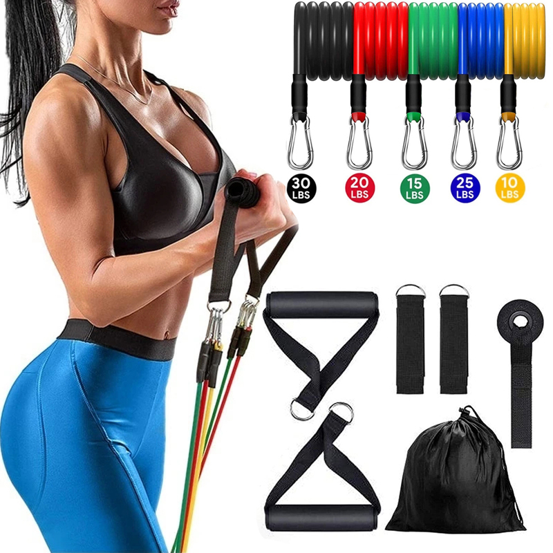 Home Gym Resistance Machine - สายรัดข้อเท้าขาสำหรับออกกำลังกายที่บ้านเพื่อความแข็งแรงยางยืดพร้อมที่จับประตู