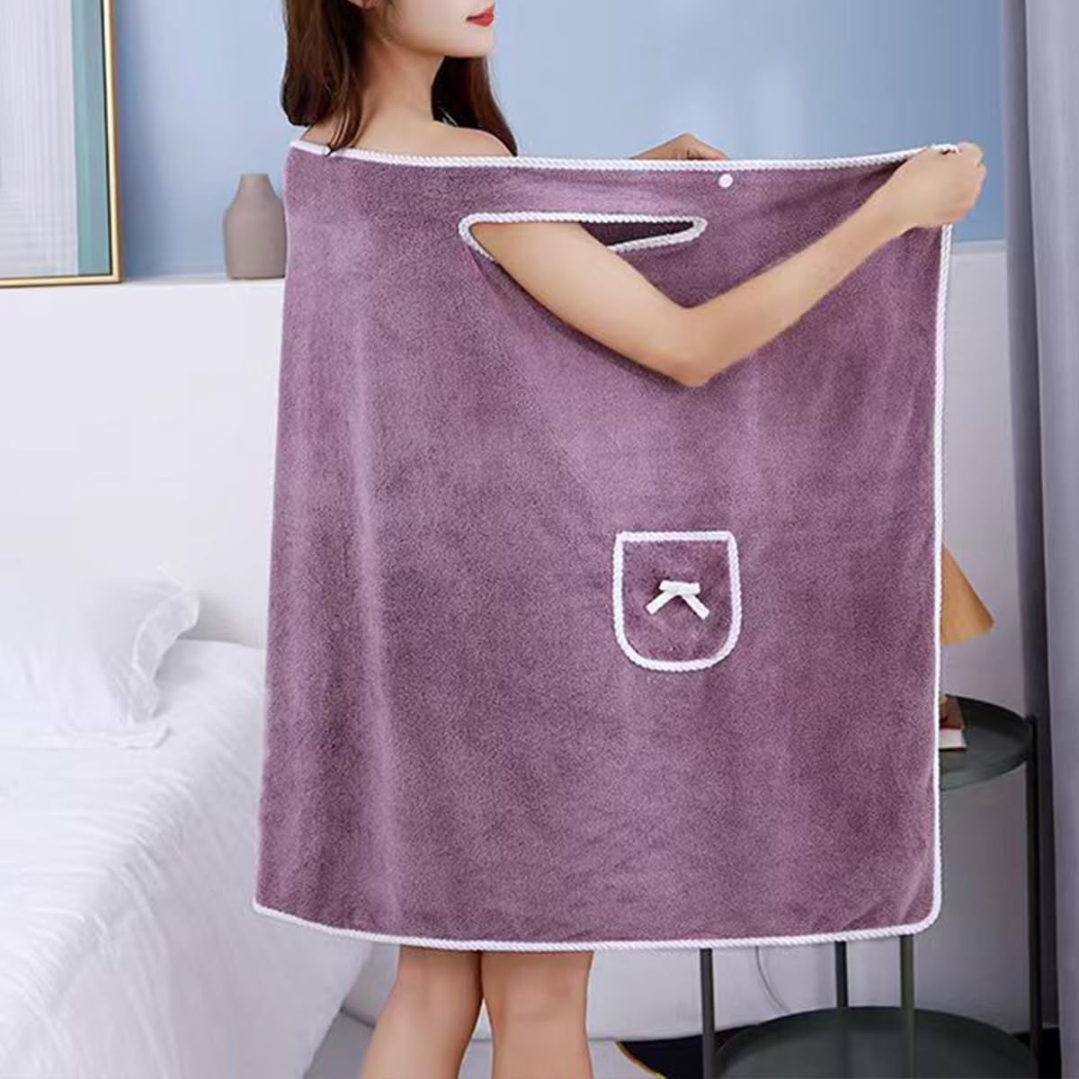 ผ้าขนหนูอาบน้ำแบบสวมใส่ได้ แห้ - Home Gym Women บทวิจารณ์และราคา