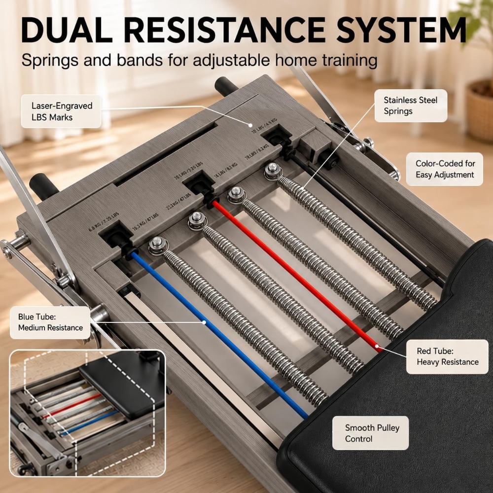เครื่องพิลาทิสแบบพับได้ขนาด 75 - Home Gym Foldable บทวิจารณ์และราคา