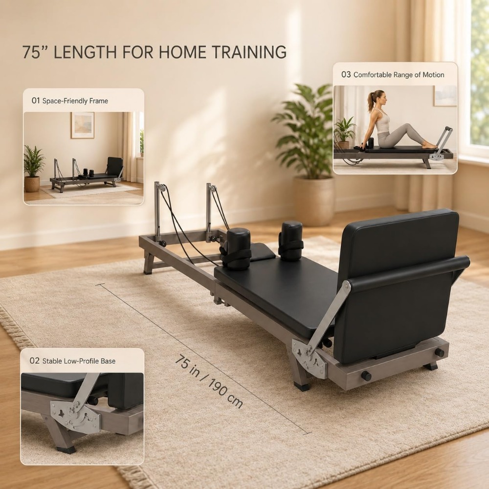 เครื่องพิลาทิสแบบพับได้ขนาด 75 - Home Gym Foldable บทวิจารณ์และราคา