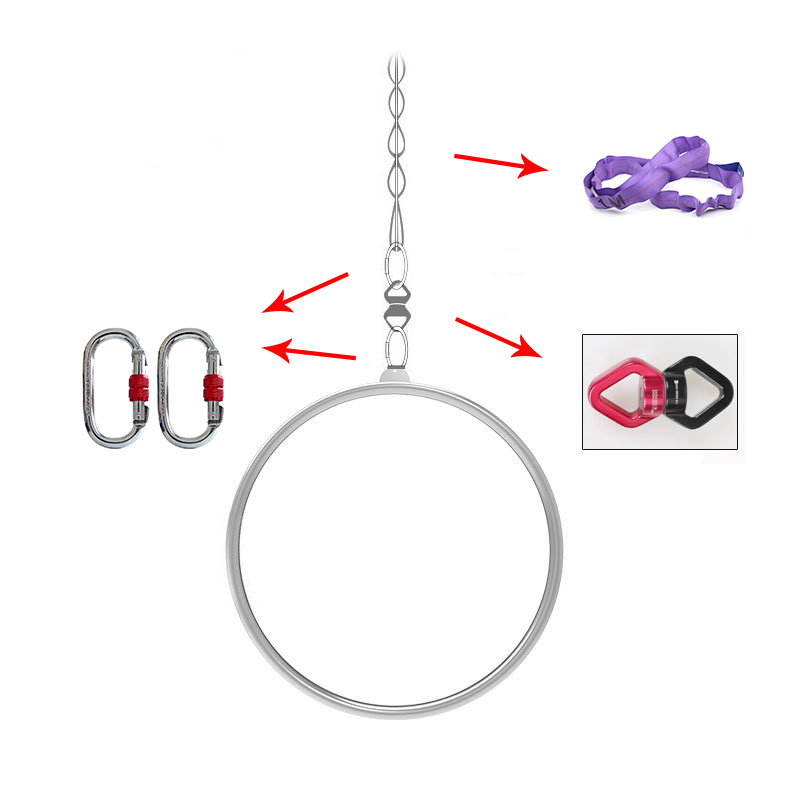 50 ซม.Aerial Hoop MINI Lyra ชุ - Home Gym Mini บทวิจารณ์และราคา
