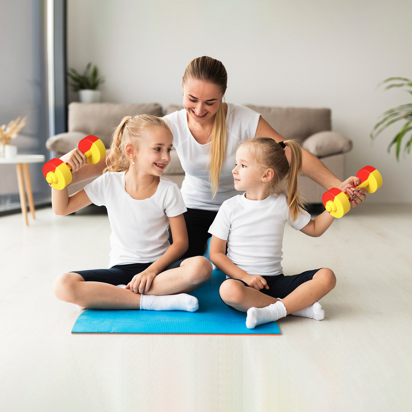 1 คู่เด็กดัมเบลพลาสติก บาร์เบล - Home Gym Kids บทวิจารณ์และราคา