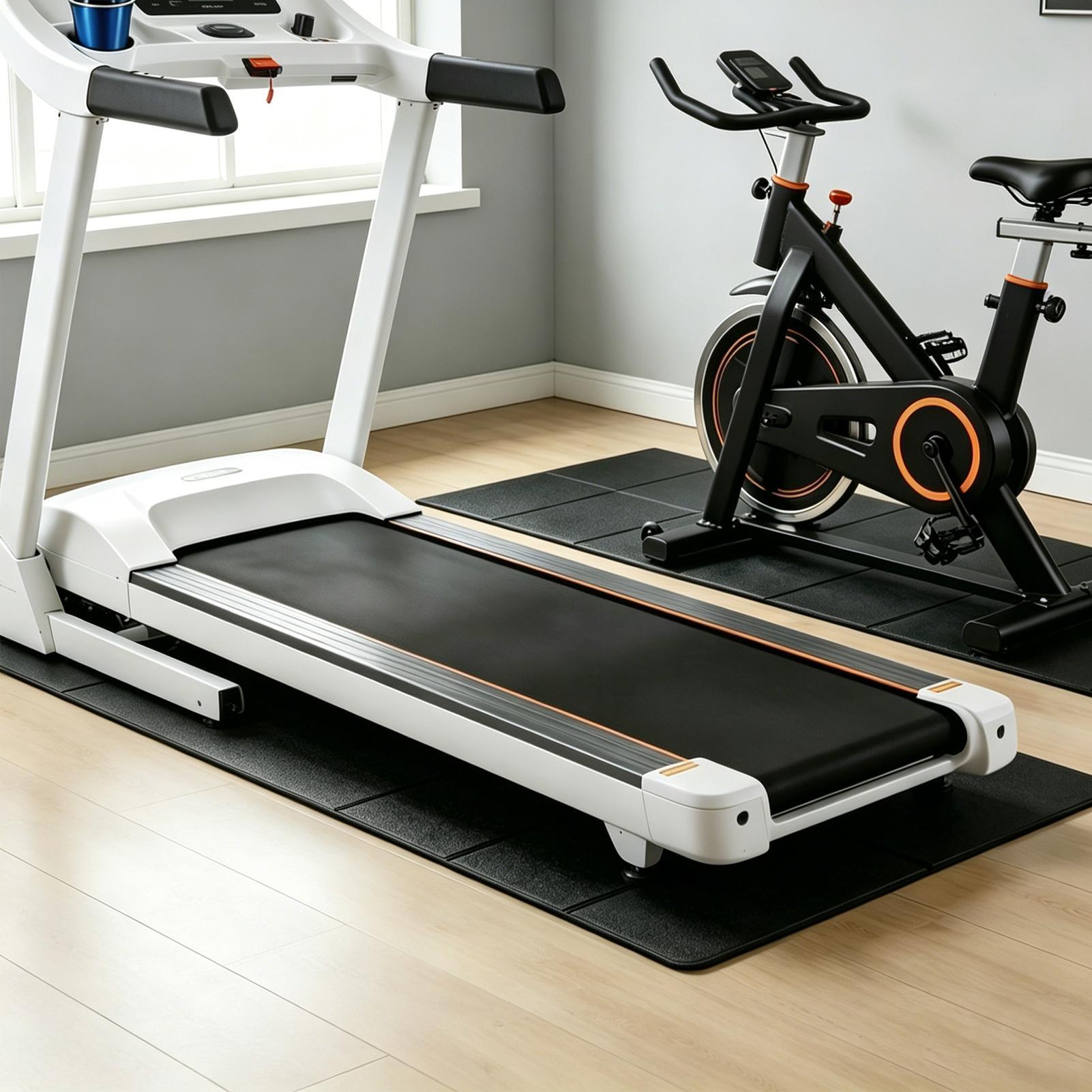 แผ่นรองใต้ลู่วิ่งไฟฟ้าแบบหนาพิ - Home Gym Foldable บทวิจารณ์และราคา