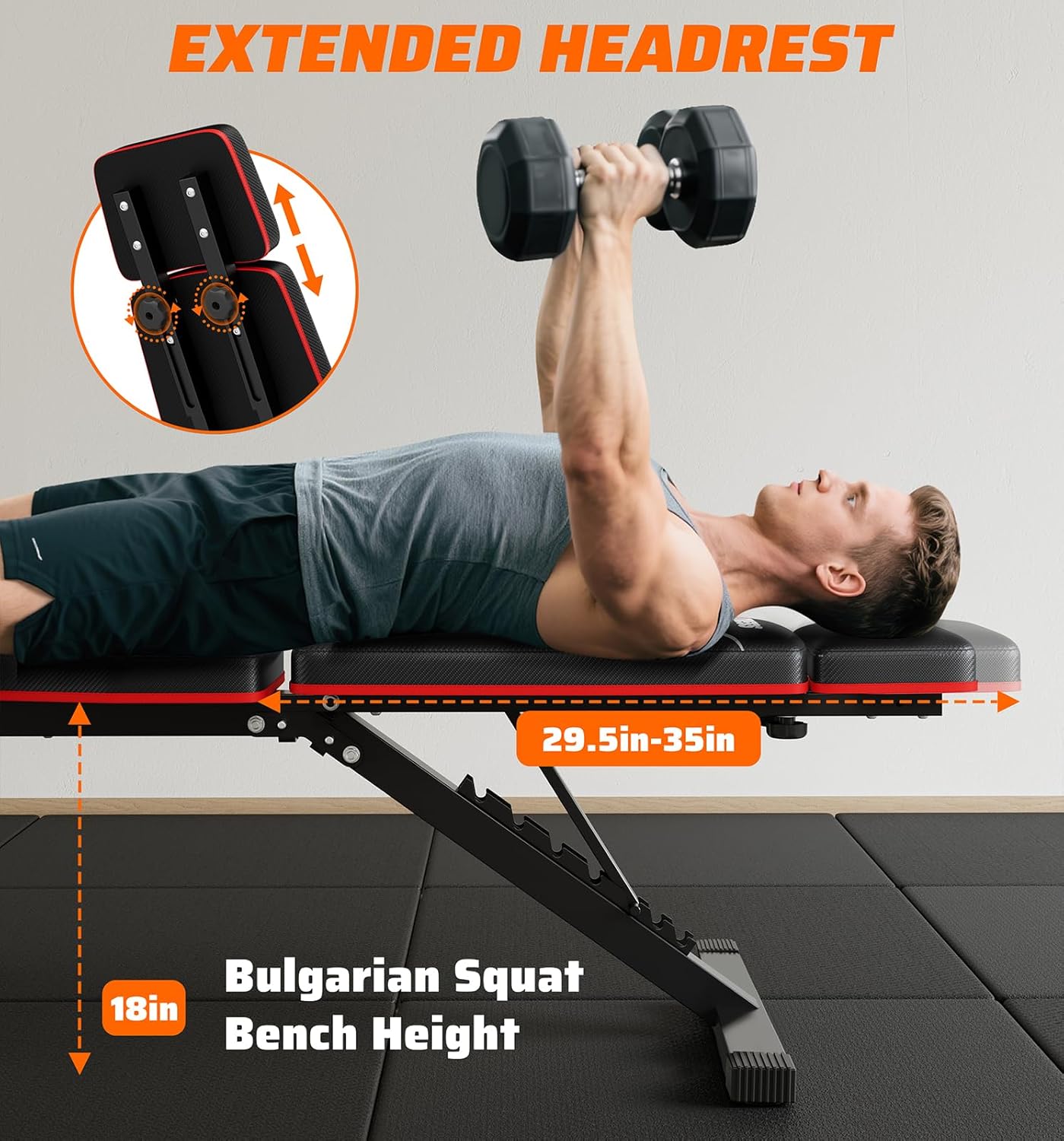 ม้านั่งยกน้ำหนักแบบพับได้สำหรั - Home Gym Foldable บทวิจารณ์และราคา